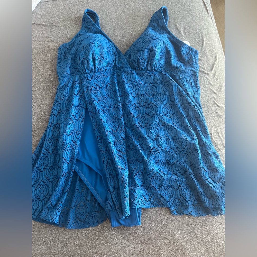 Swimsuit for all. NWT one piece blue bathing suit. Blue. 24 - Picture 3 of 8
